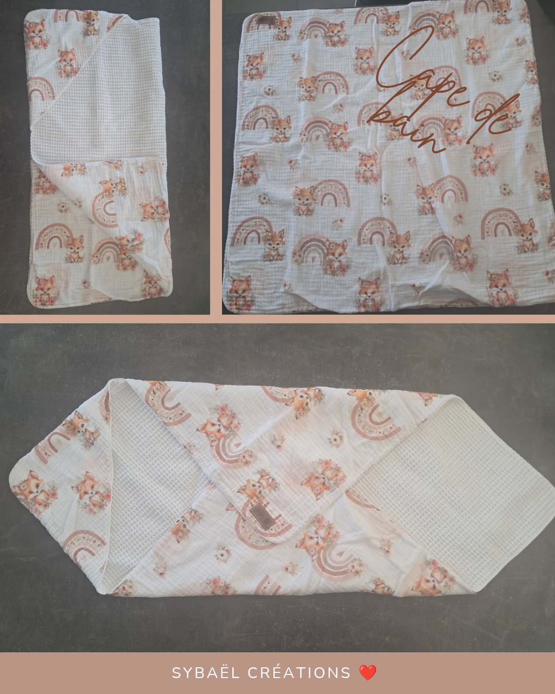 Cape de bain personnalisée Sybille