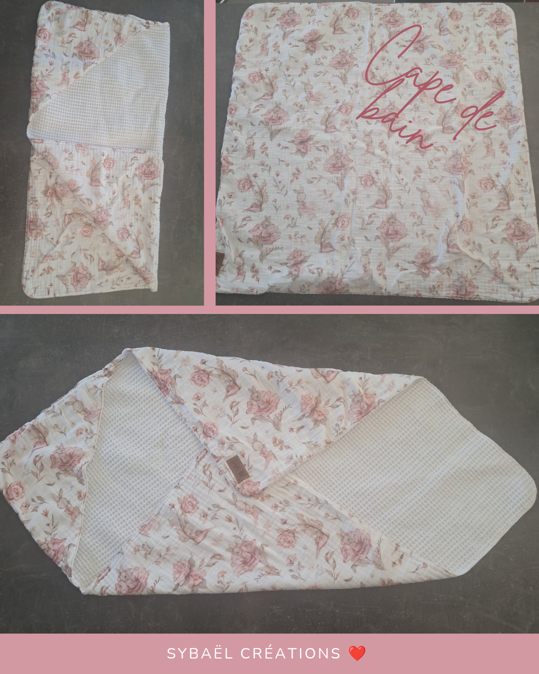 Cape de bain personnalisée Sybille