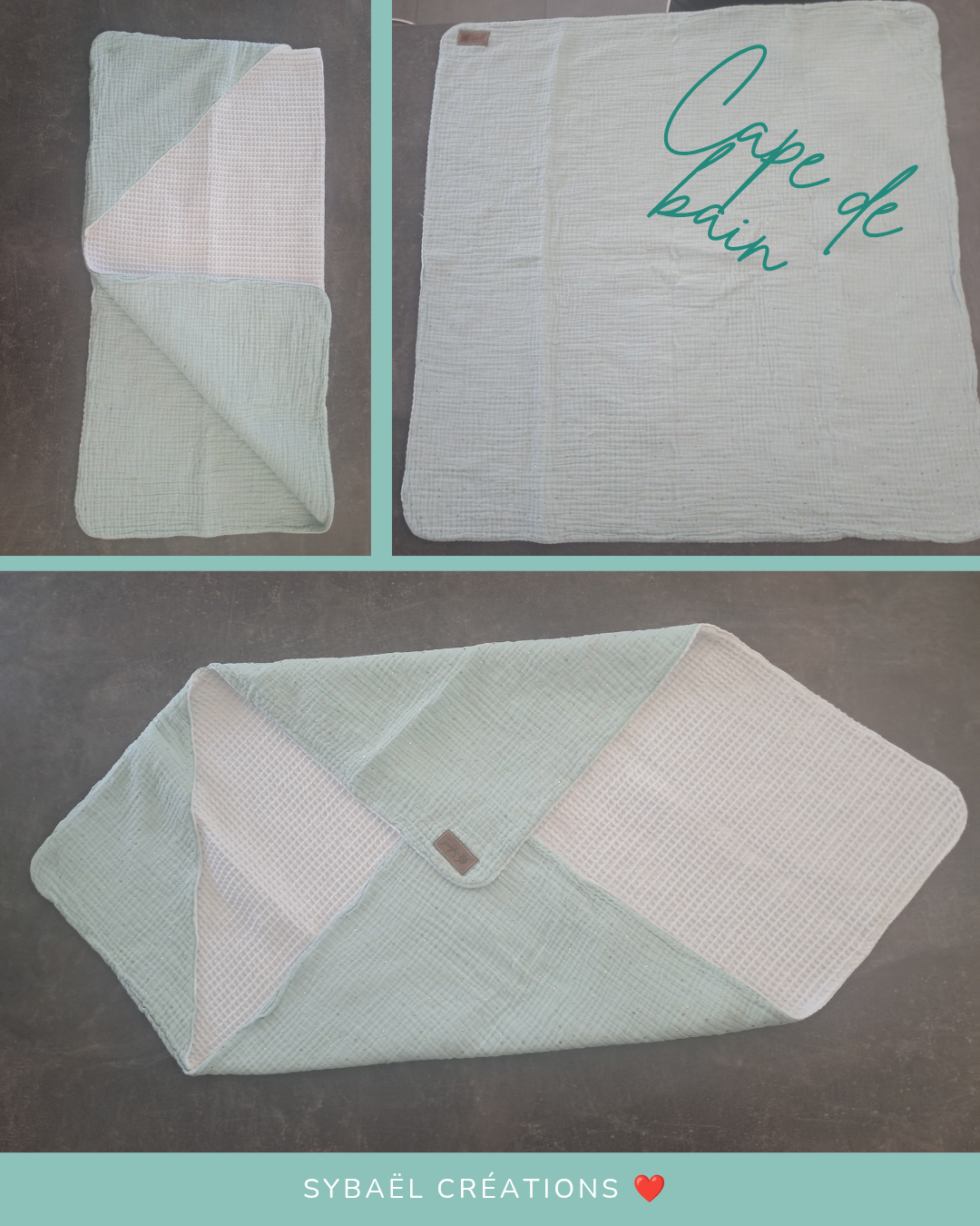 Cape de bain personnalisée Olivia