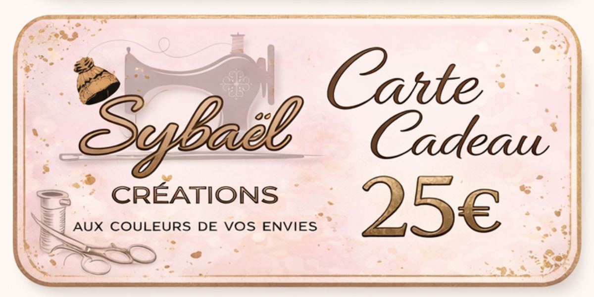 Carte cadeaux Sybaël | idée cadeau personnalisée - Créations faites main