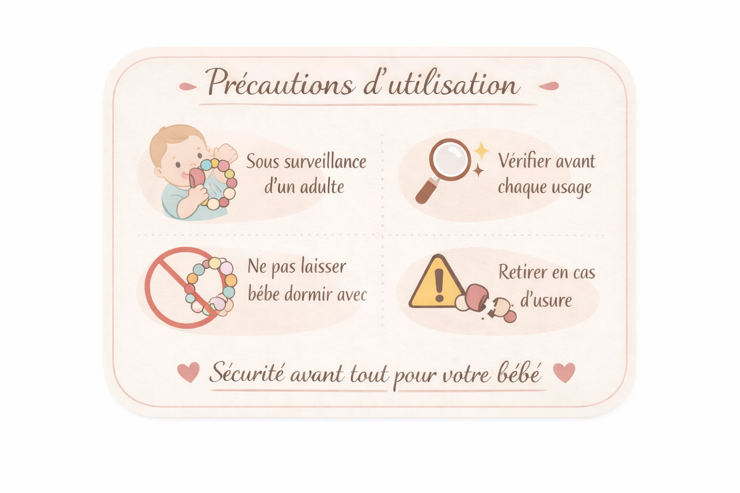 🦷 Anneau de dentition personnalisé - modèle classique ou fantaisie au choix 🌸🐻🎀
