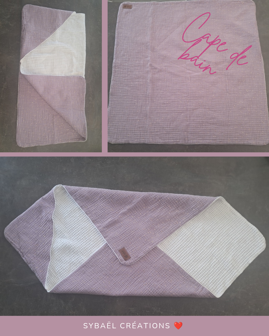 Cape de bain personnalisée Olivia