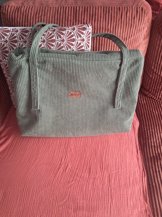 Sac Amélia en velours côtelé - sac fait main élégant et pratique